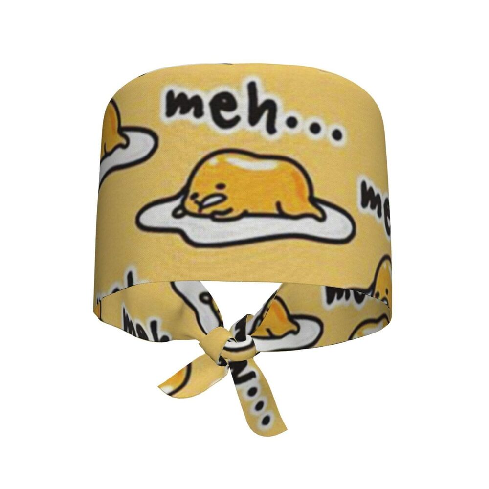 6329 Gudetama Cute Adjustable Working Cap Scrub Hat Sweatband, Fashional